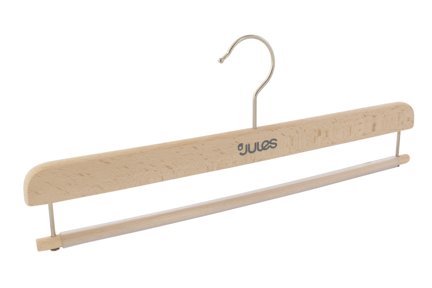 Lot de 20 cintres en bois d'érable barre antiglisse encoches longueur 44,5  cm pivotante à 360 degrés cintre de combinaison pour vêtements veste  pantalon naturel helloshop26 12_0000063 - Conforama