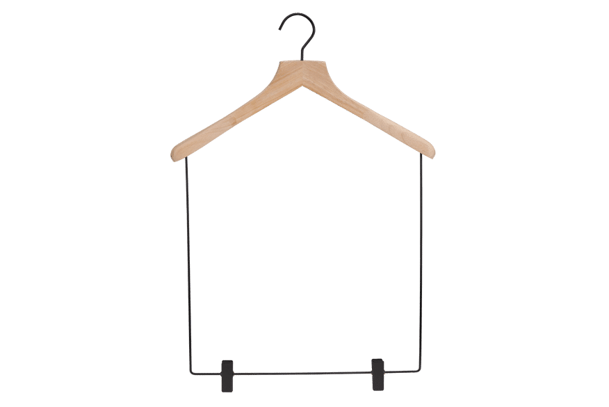 WENKO Cintre à vêtements Tokio, kit de 2 cintres en bois