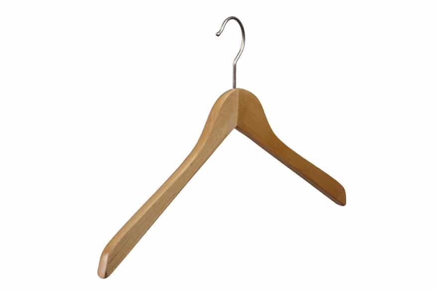 Lot de 20 Cintres Bois - Cintre en Bois Adulte avec Barre Et